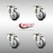 Service Caster 3.5 Inch 316SS Thermoplastic Rubber Wheel Swivel Top Plate Caster Set SCC SCC-SS31620S3514-TPRB-4 - alternate 2